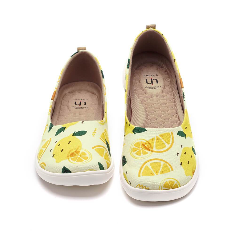 UIN Footwear Women Lemon juice-US Local Delivery Canvas loafers