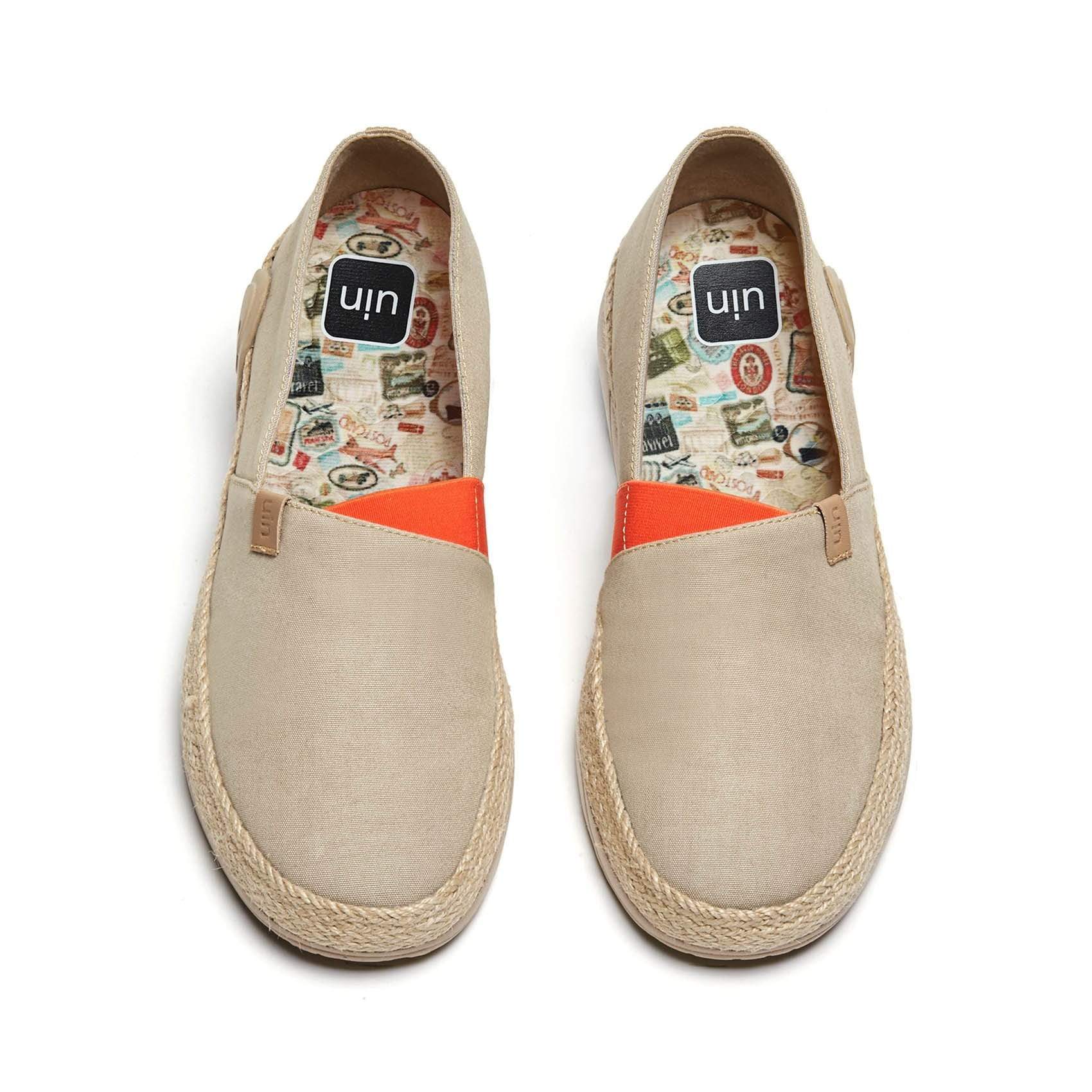 UIN Footwear Women Marbella Khaki Women-US Local Delivery Canvas loafers