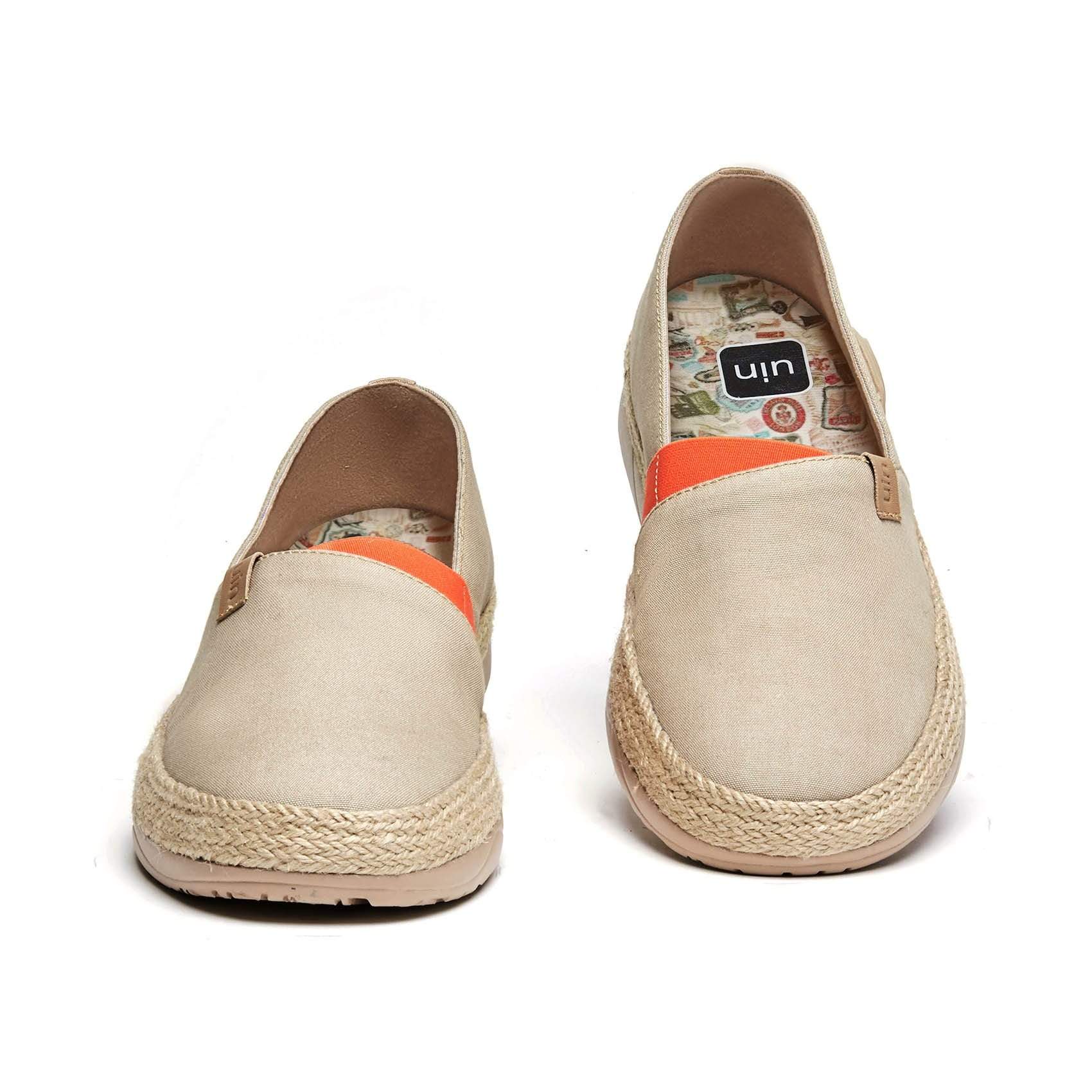 UIN Footwear Women Marbella Khaki Women-US Local Delivery Canvas loafers