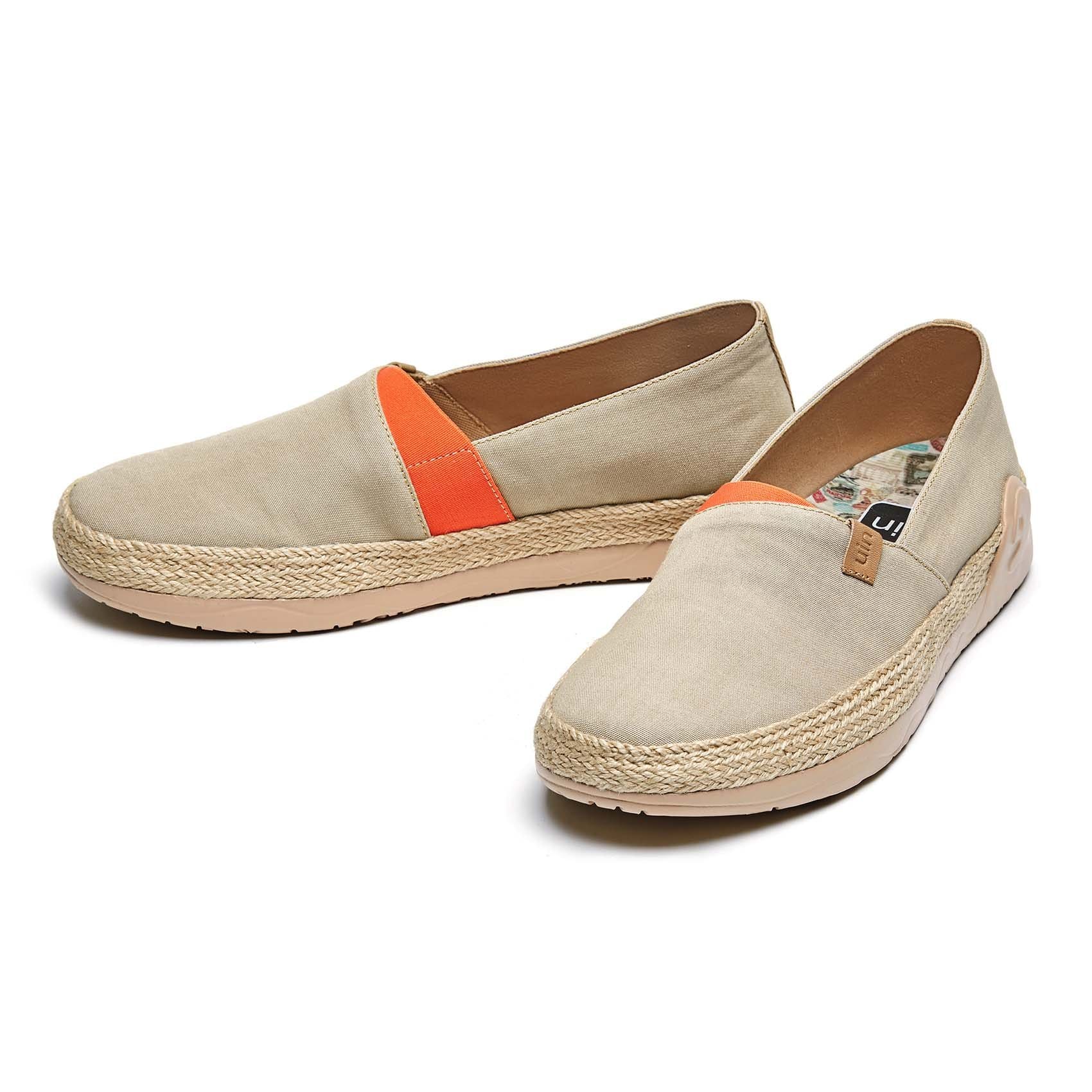 UIN Footwear Women Marbella Khaki Women-US Local Delivery Canvas loafers