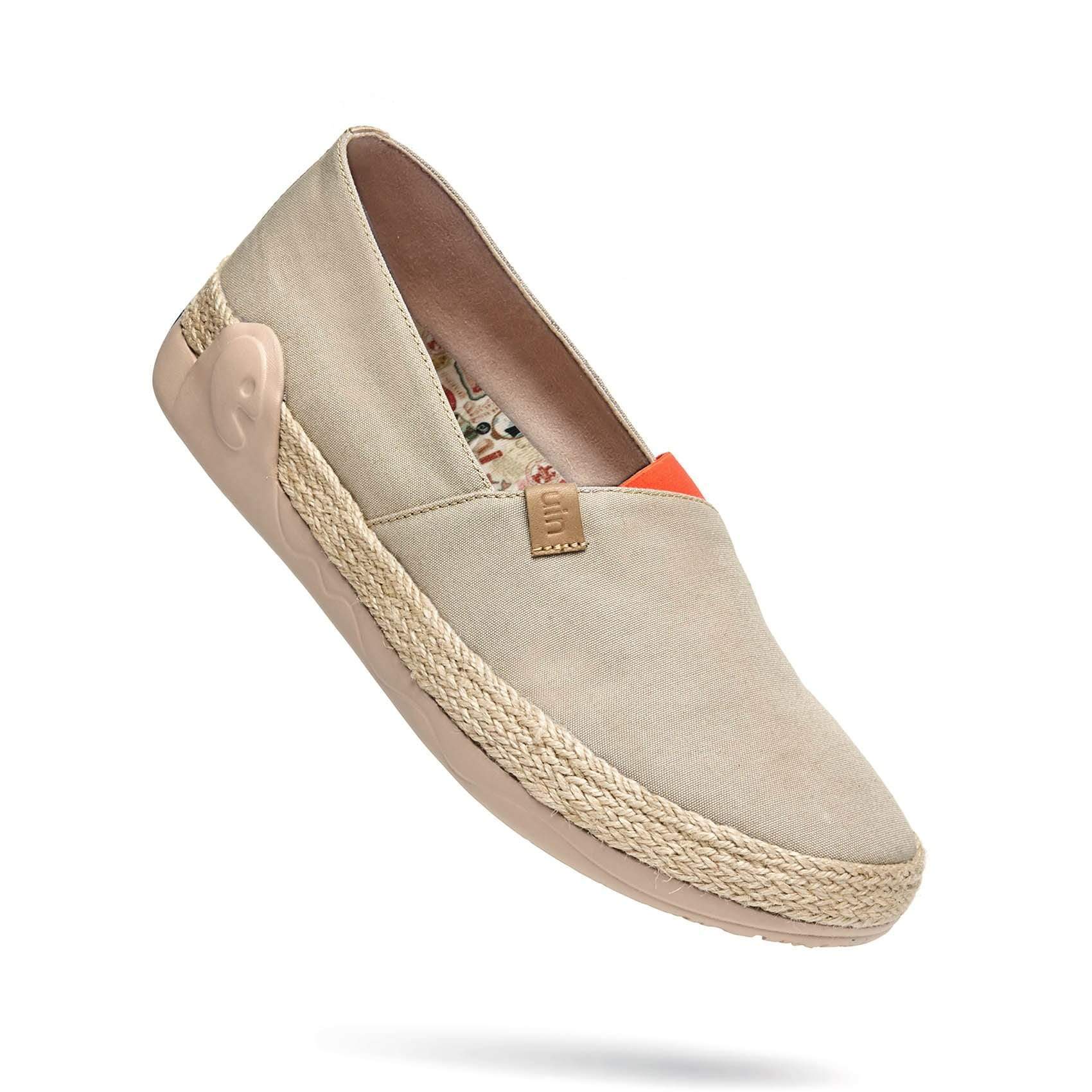 UIN Footwear Women Marbella Khaki Women-US Local Delivery Canvas loafers