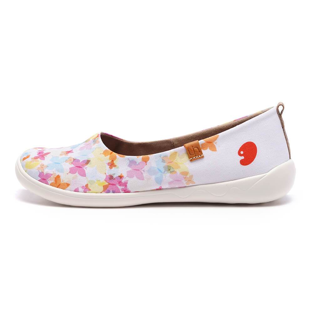 UIN Footwear Women Painted Butterflies-US Local Delivery Canvas loafers