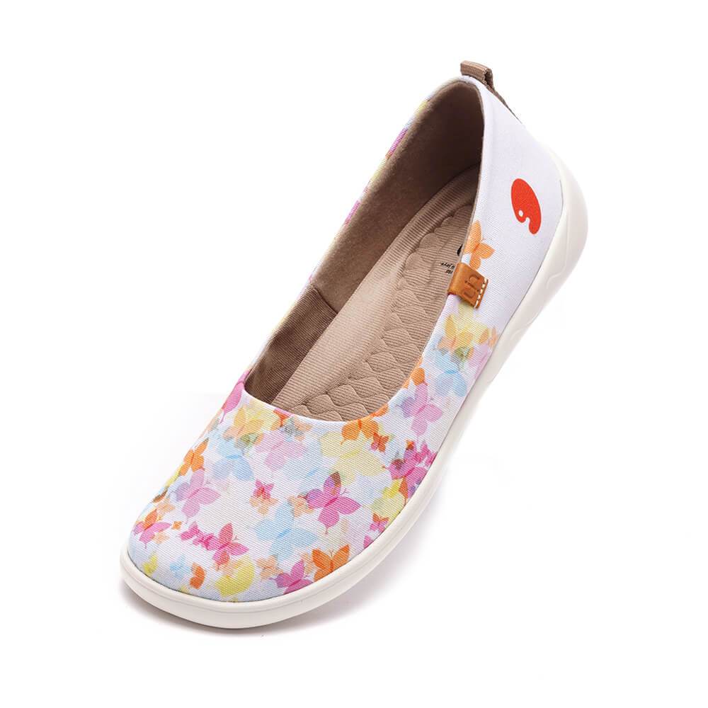 UIN Footwear Women Painted Butterflies-US Local Delivery Canvas loafers