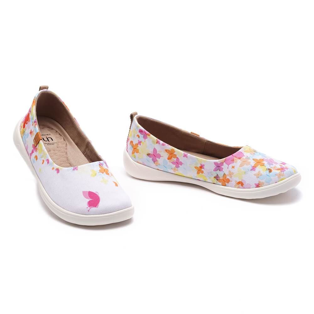 UIN Footwear Women Painted Butterflies-US Local Delivery Canvas loafers