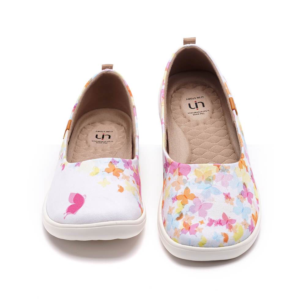 UIN Footwear Women Painted Butterflies-US Local Delivery Canvas loafers