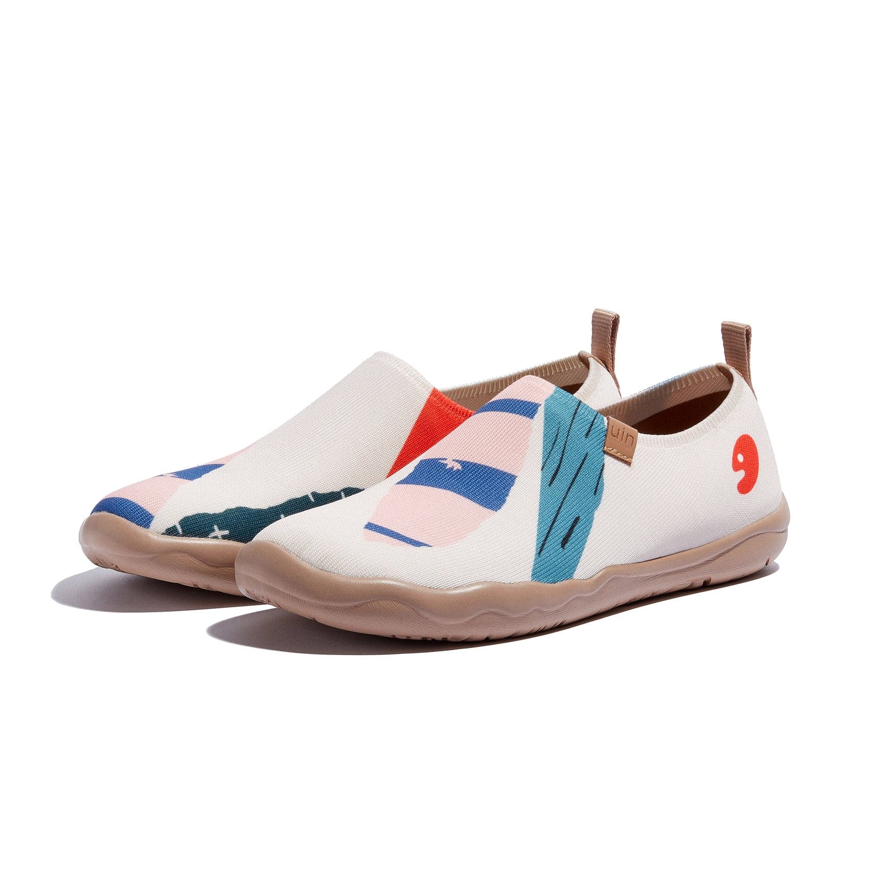 UIN Footwear Women Pinkblue Romance Toledo I Women Canvas loafers