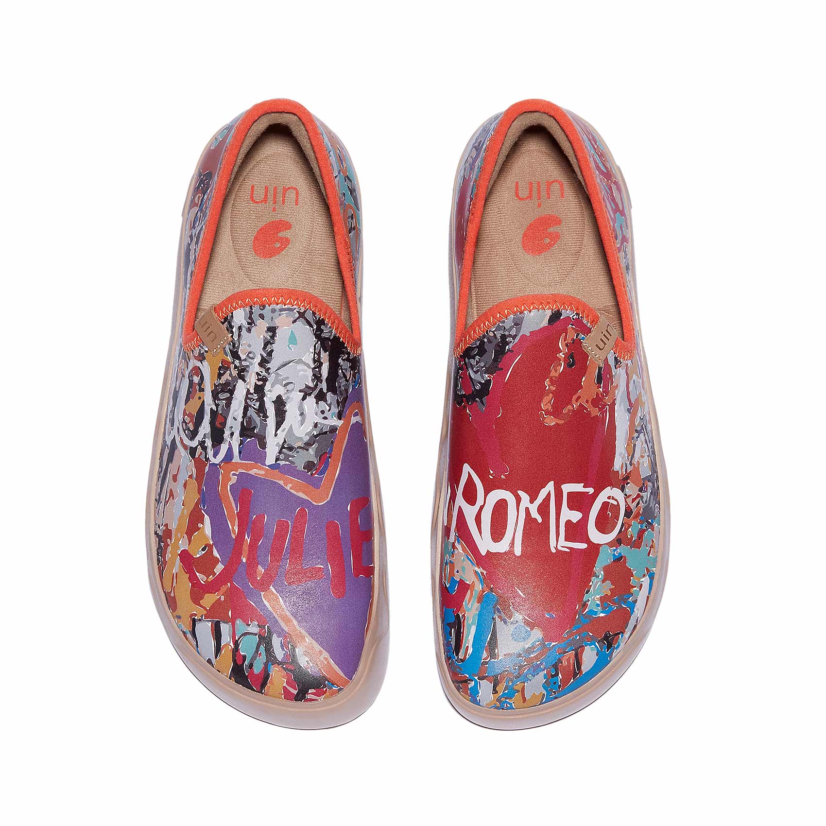 UIN Women s Art Painted Travel Shoes Slip On Casual Loafers Lightweight Comfort Fashion Sneaker Fuerteventura Romeo and Juliet
