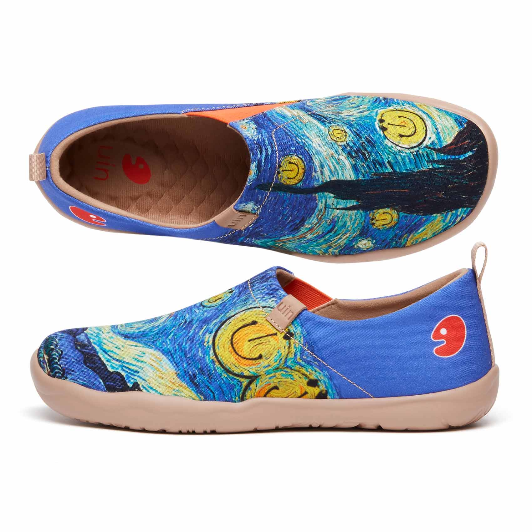 UIN Footwear Women Smiley Night Toledo I Women-US Local Delivery Canvas loafers