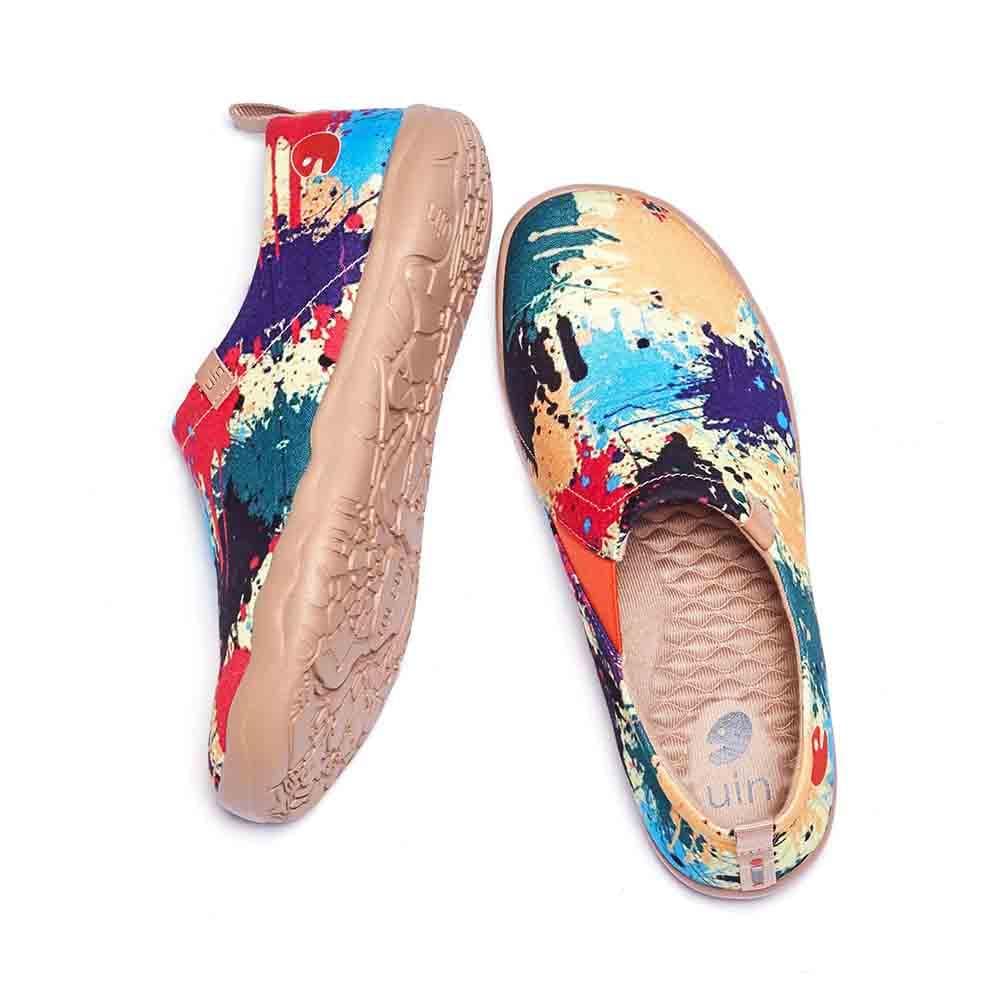 UIN Footwear Women Splashed World Canvas loafers