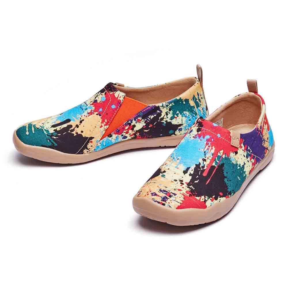 UIN Footwear Women Splashed World Canvas loafers