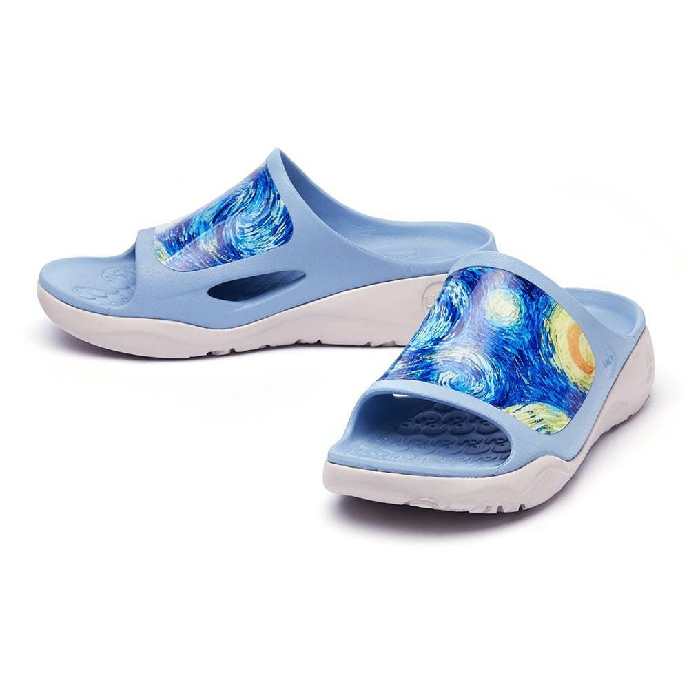 UIN Footwear Women Starry Night Ibiza Slides Canvas loafers