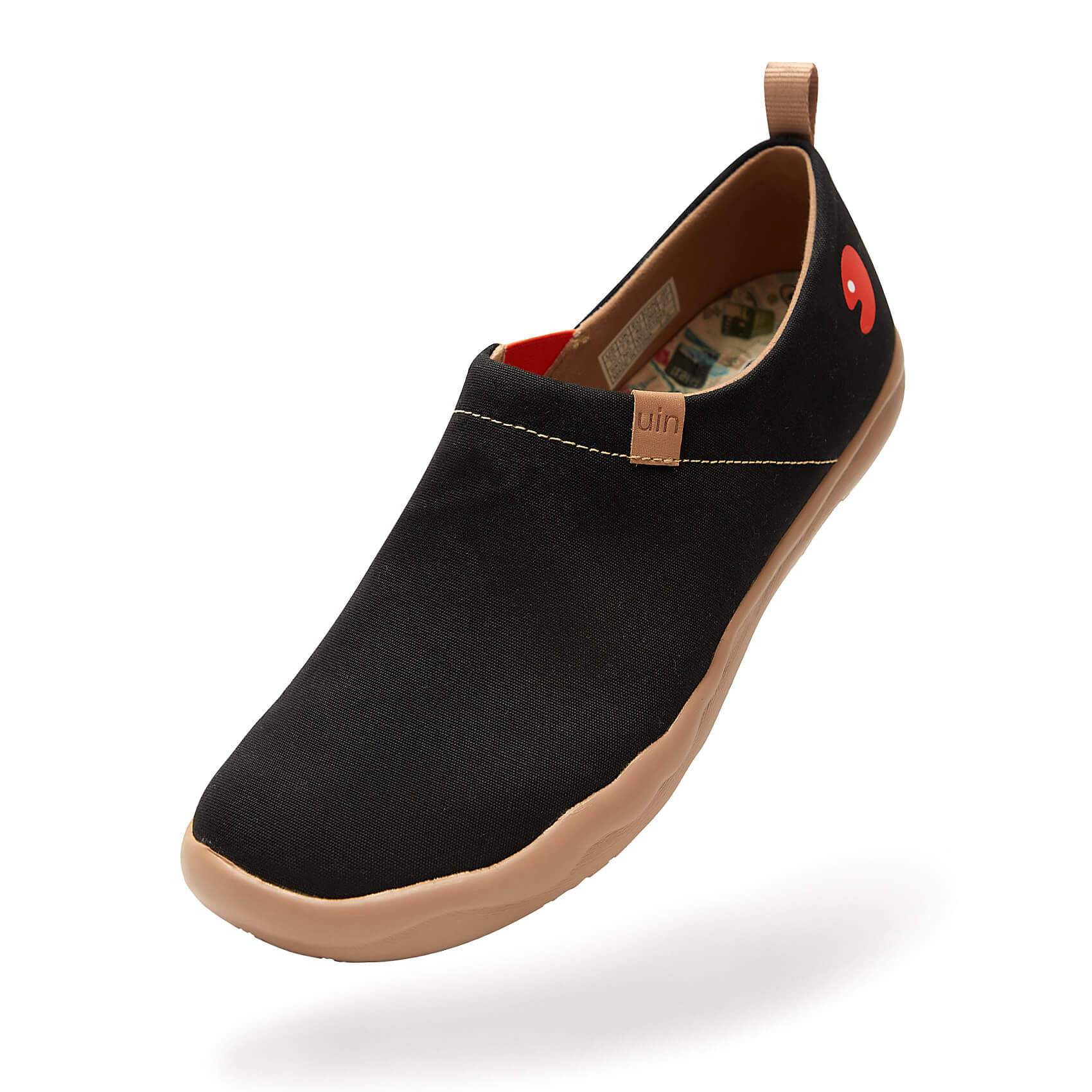 UIN Footwear Women Toledo Black Women-US Local Delivery Canvas loafers