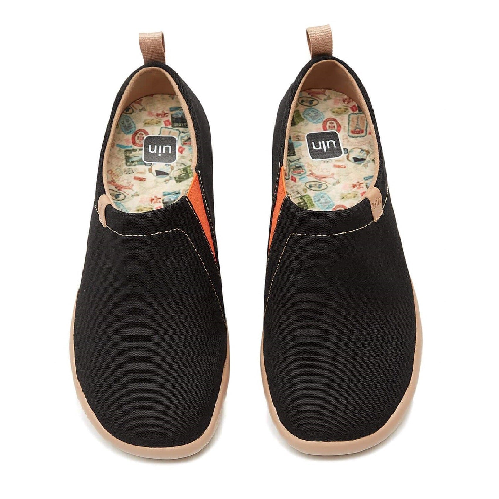 UIN Footwear Women Toledo Black Women-US Local Delivery Canvas loafers