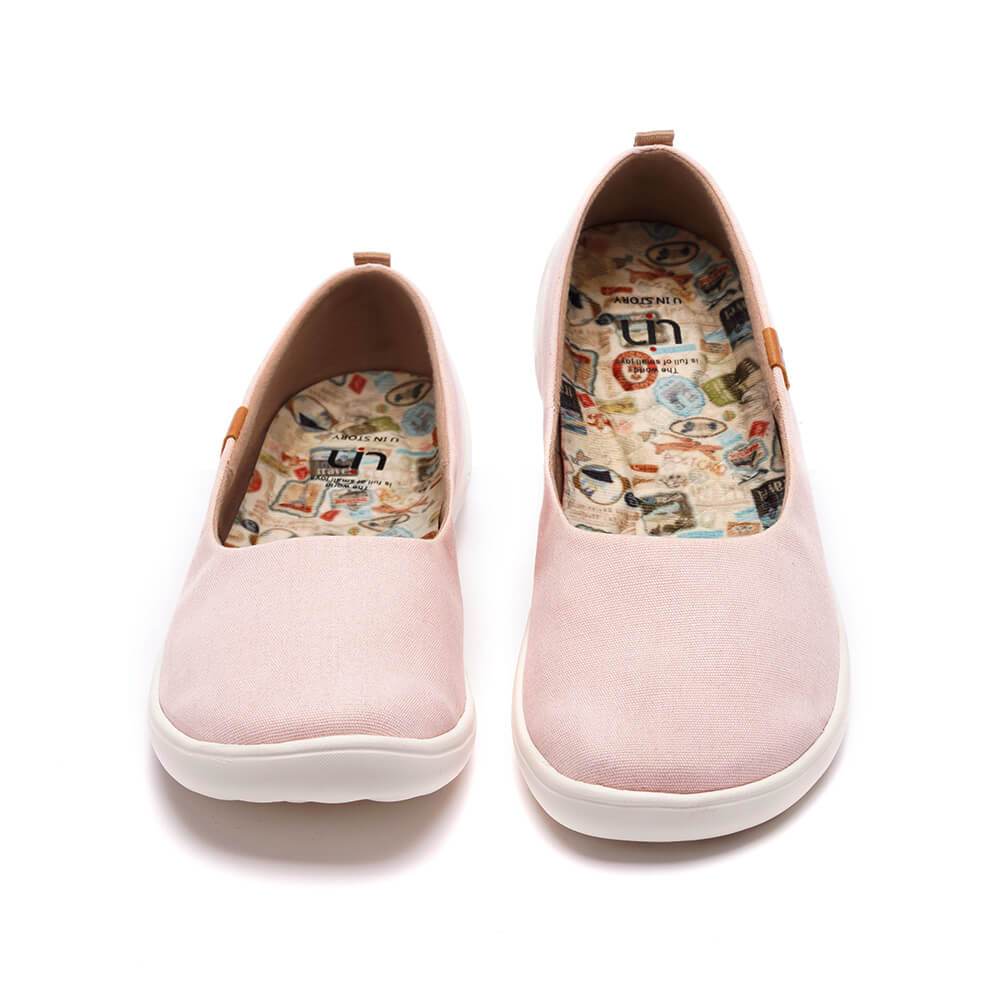 UIN Footwear Women Valencia Canvas Pink Canvas loafers