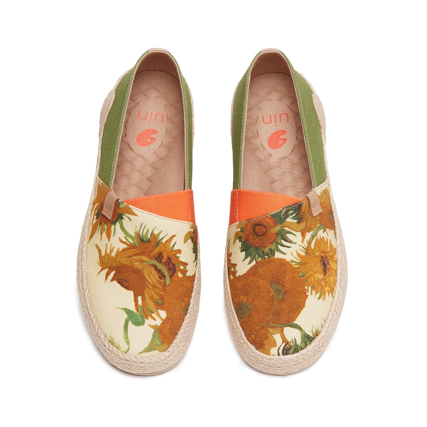 UIN Footwear Women Van Gogh Sunflowers Marbella I Women Canvas loafers