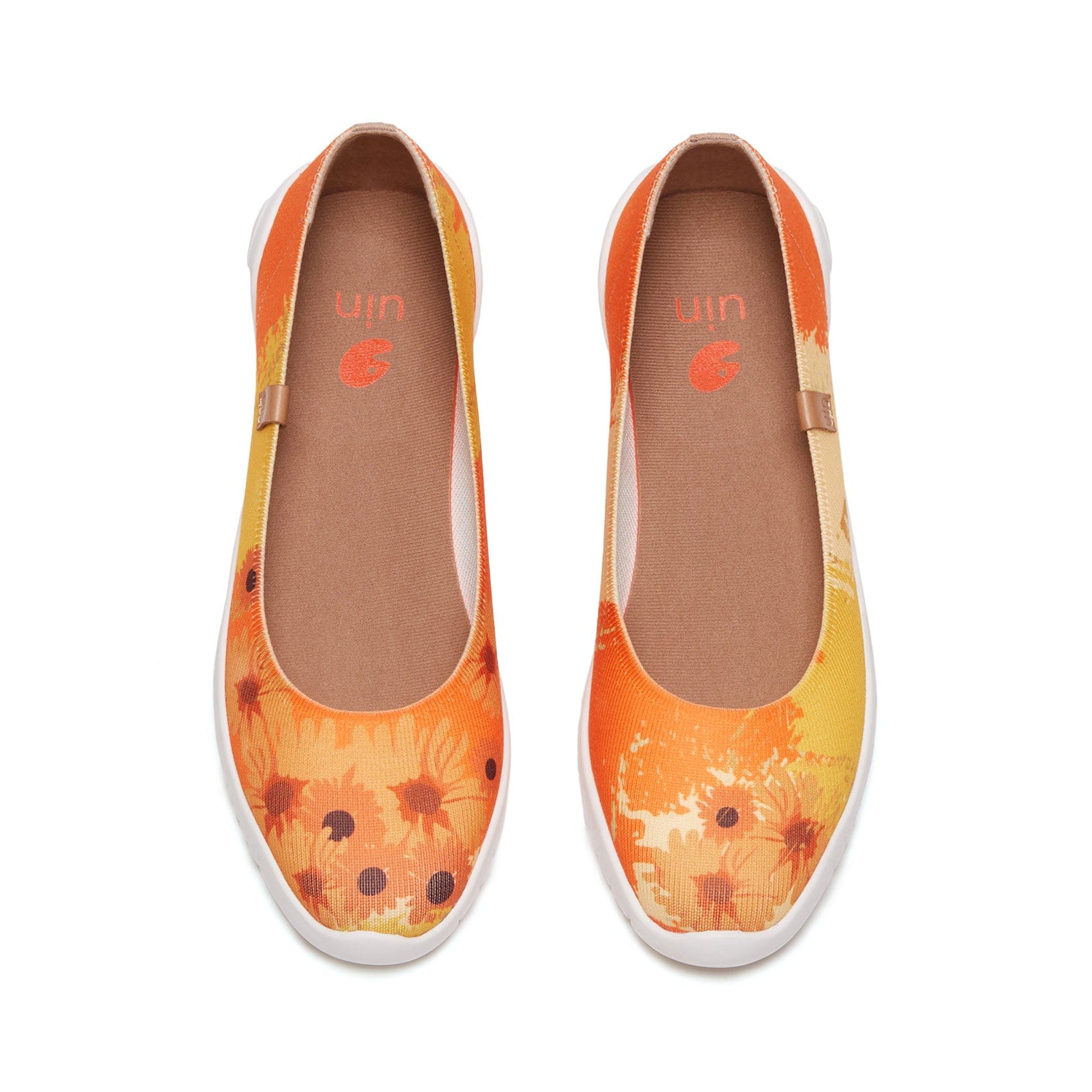 UIN Footwear Women Van Gogh Sunflowers V2 Minorca Women Canvas loafers