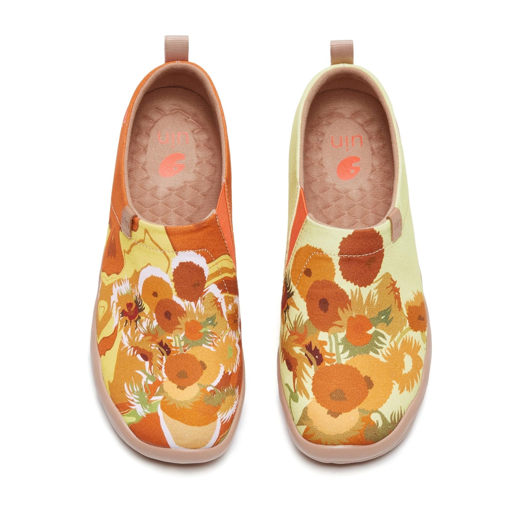 UIN Footwear Women Van Gogh Sunflowers V3 Women-US Local Delivery Canvas loafers