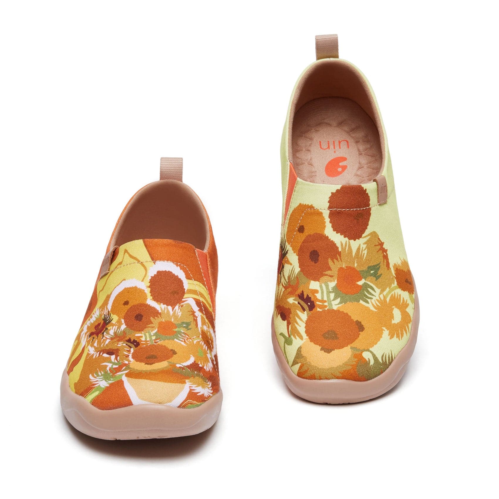 UIN Footwear Women Van Gogh Sunflowers V3 Women-US Local Delivery Canvas loafers