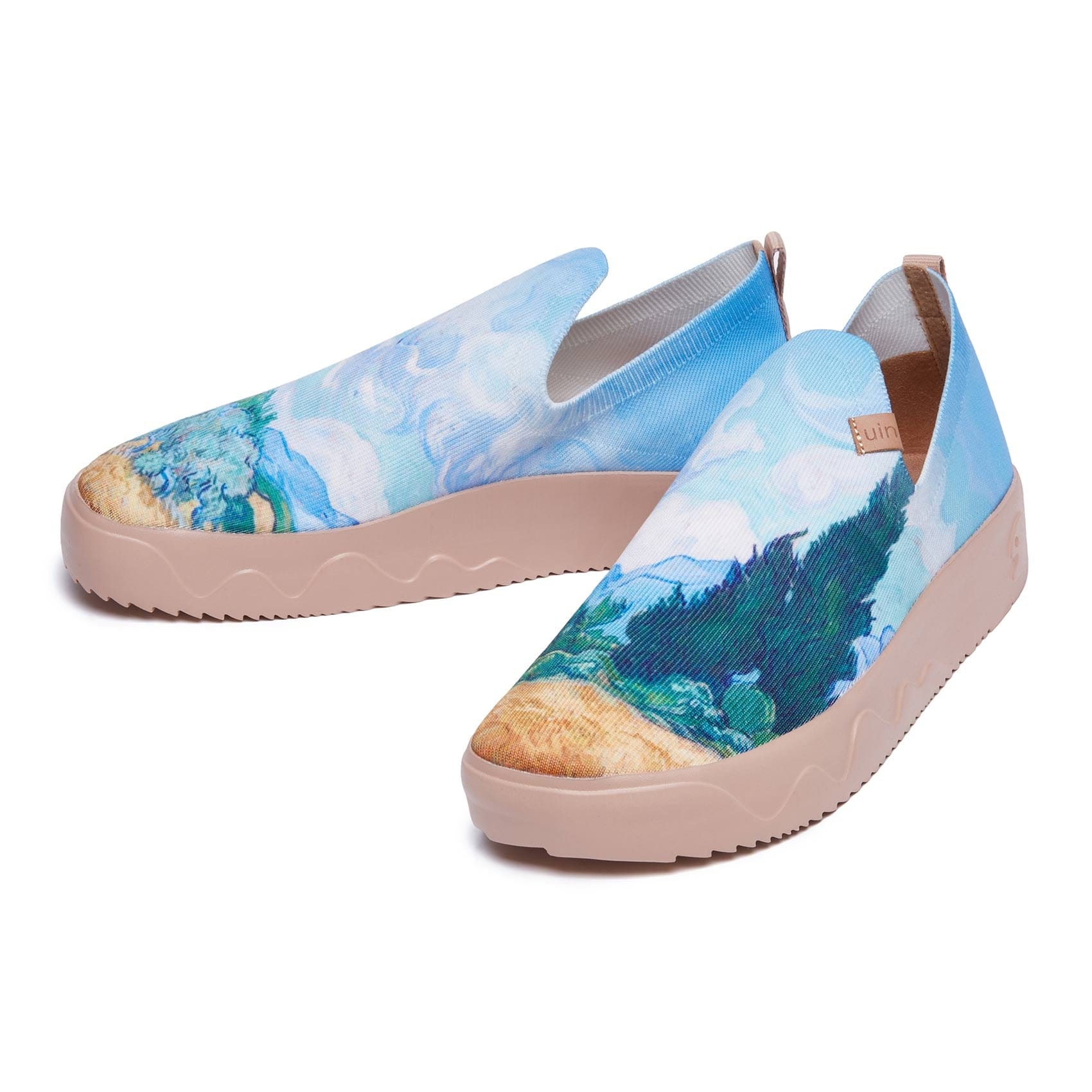 UIN Footwear Women Van Gogh Wheatfield with Cypresses Fuerteventura Women Canvas loafers