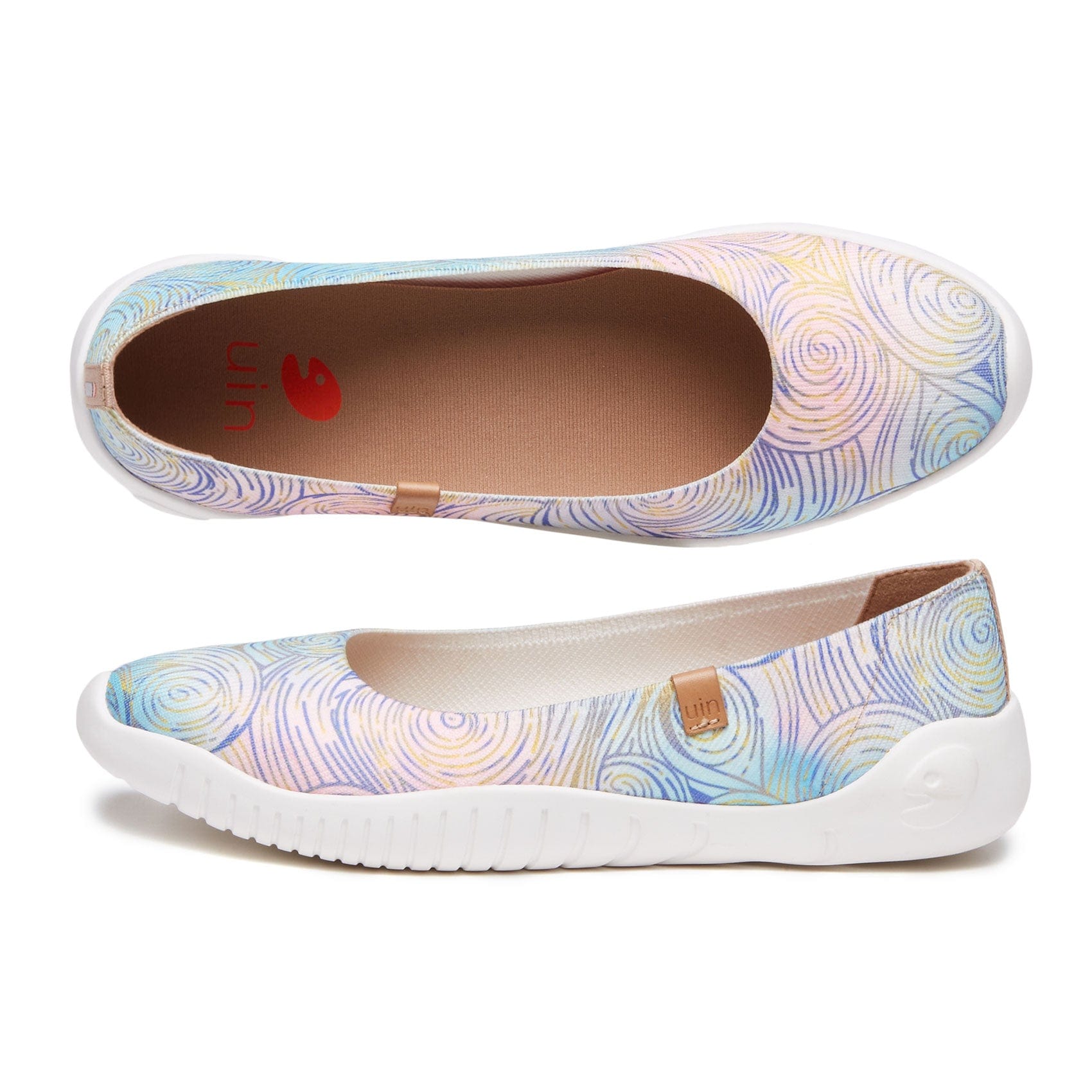 UIN Footwear Women Van Gogh Wheatfield with Cypresses V3 Minorca Women Canvas loafers