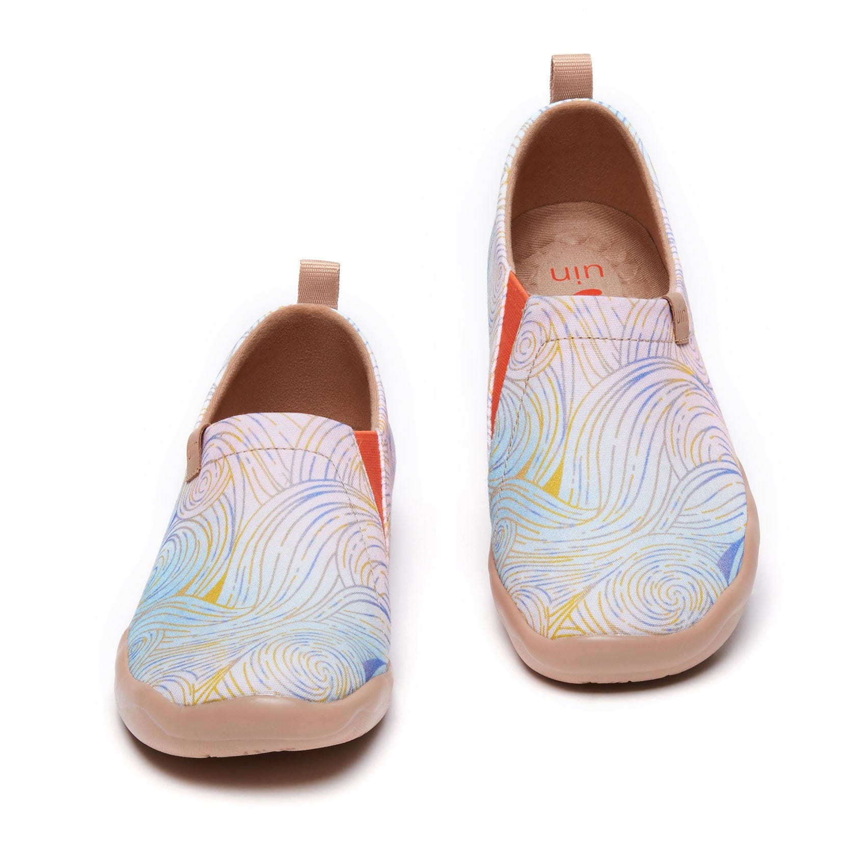 UIN Footwear Women Van Gogh Wheatfield with Cypresses V3 Women Canvas loafers