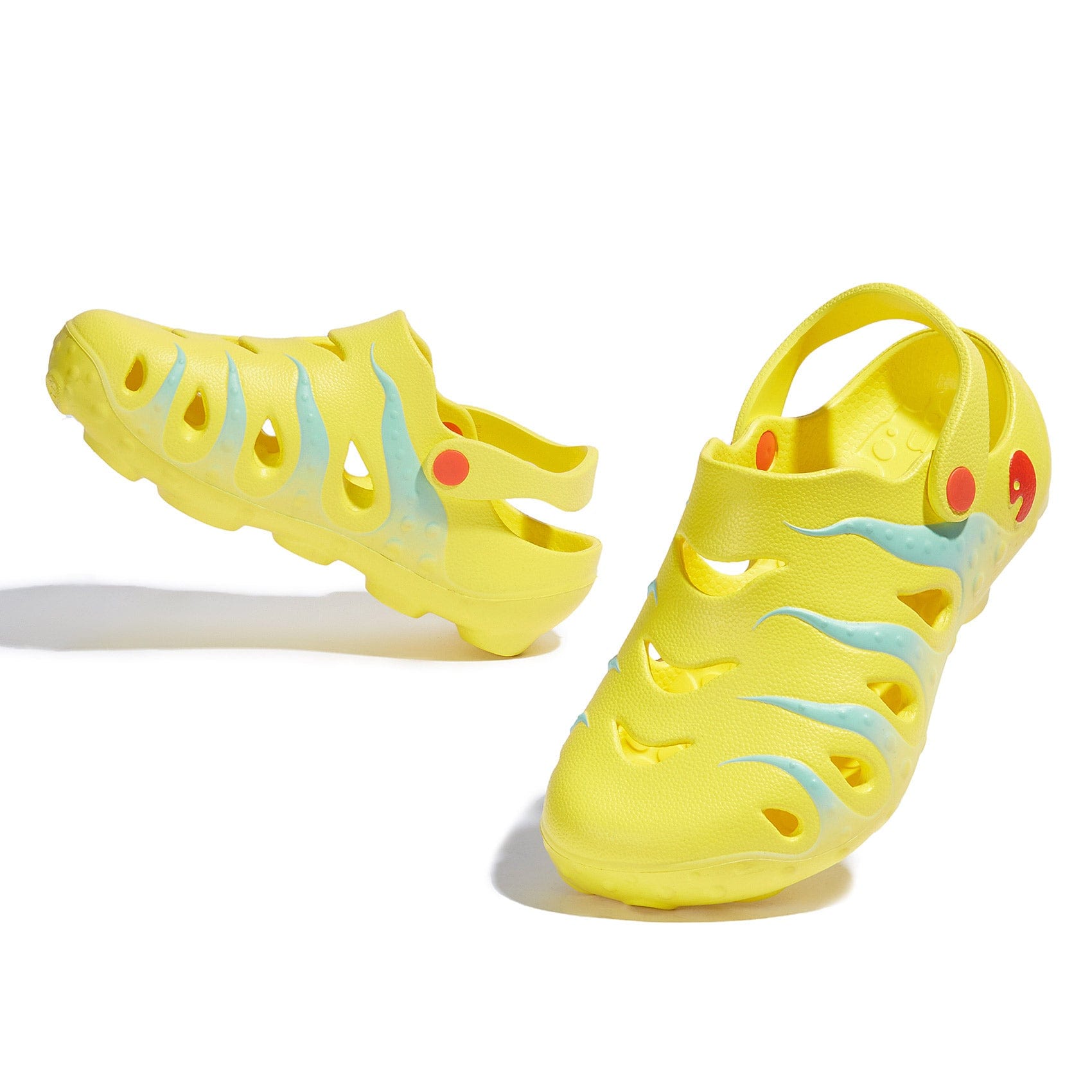 UIN Footwear Women Yellow & Glass Blue Octopus I Women Canvas loafers